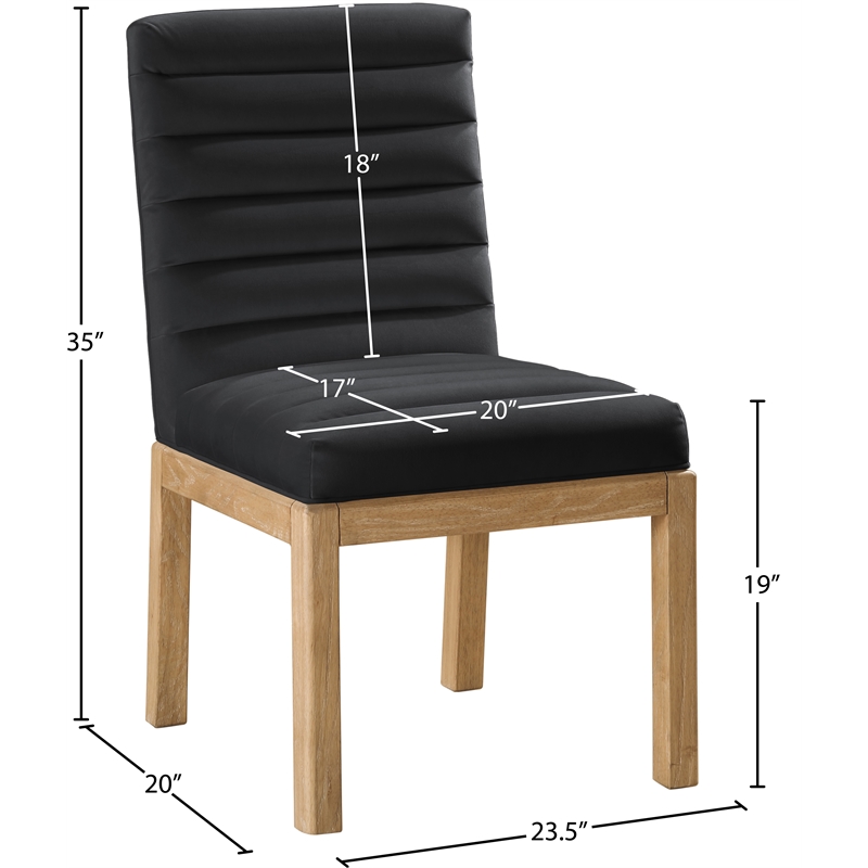 Meridian Furniture Evelyn Black Velvet Dining Chair