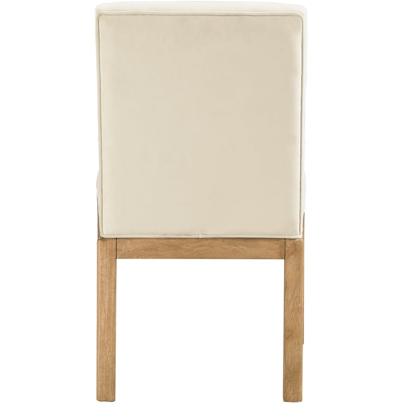 Meridian Furniture Evelyn Cream Velvet Dining Chair