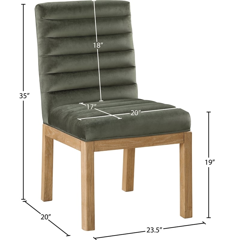 Meridian Furniture Evelyn Green Velvet Dining Chair