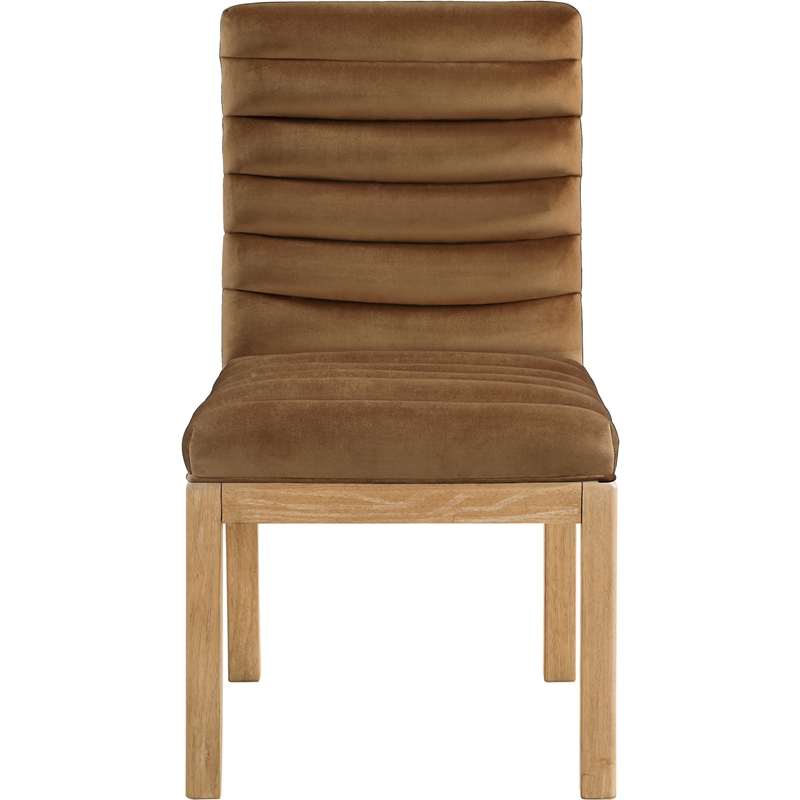 Meridian Furniture Evelyn Saddle Velvet Dining Chair