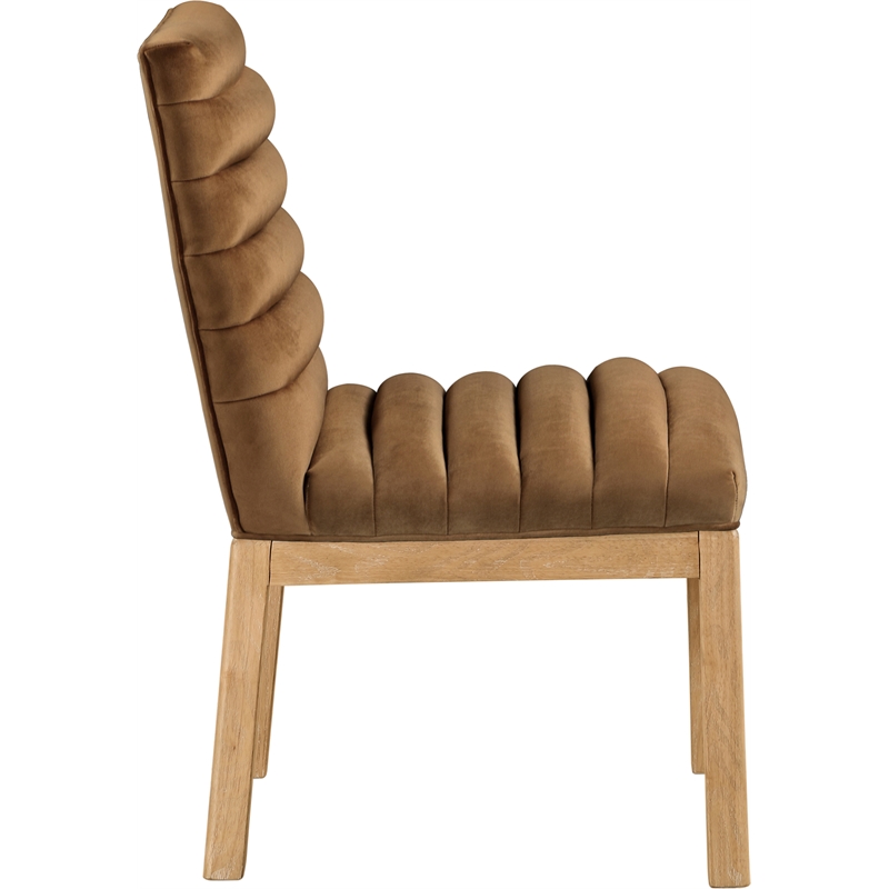 Meridian Furniture Evelyn Saddle Velvet Dining Chair