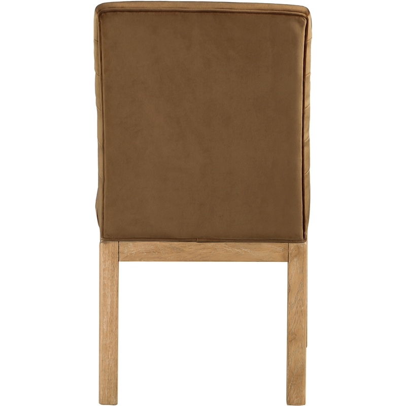 Meridian Furniture Evelyn Saddle Velvet Dining Chair