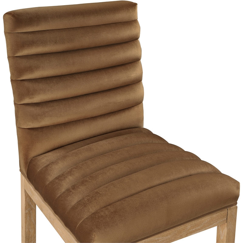 Meridian Furniture Evelyn Saddle Velvet Dining Chair