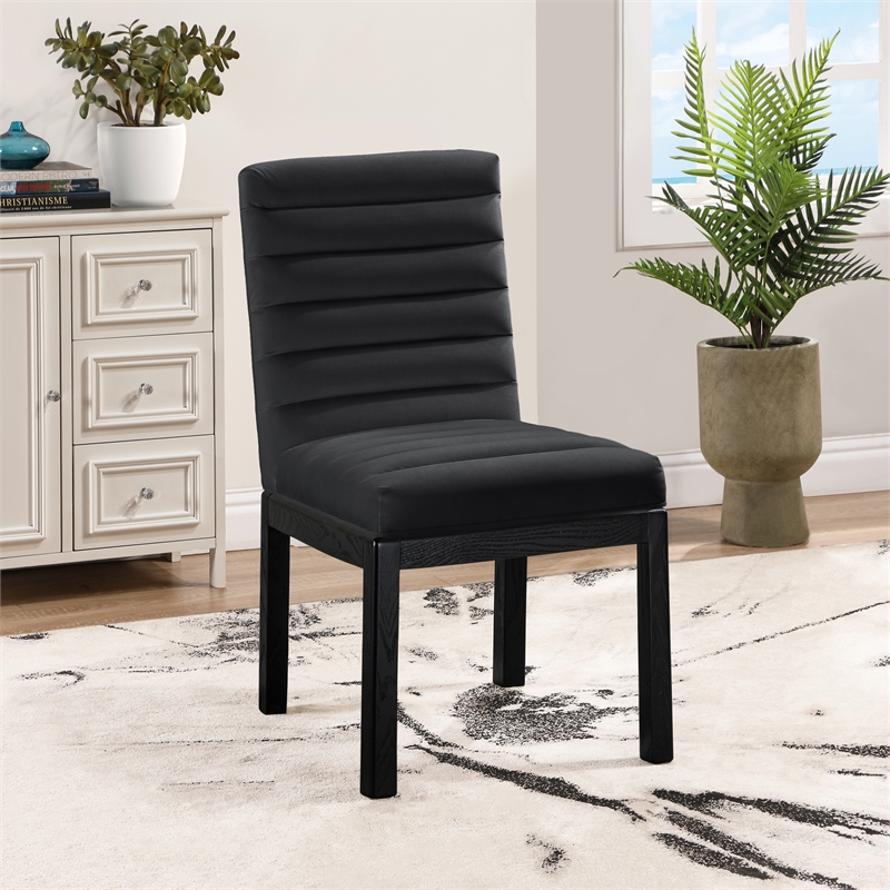 Meridian Furniture Evelyn Black Velvet Dining Chair