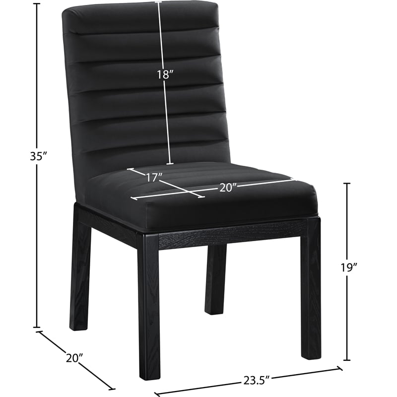 Meridian Furniture Evelyn Black Velvet Dining Chair