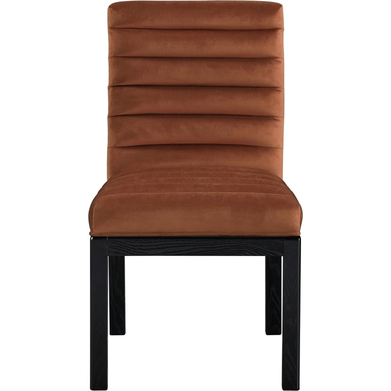 Meridian Furniture Evelyn Cognac Velvet Dining Chair