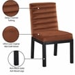Meridian Furniture Evelyn Cognac Velvet Dining Chair