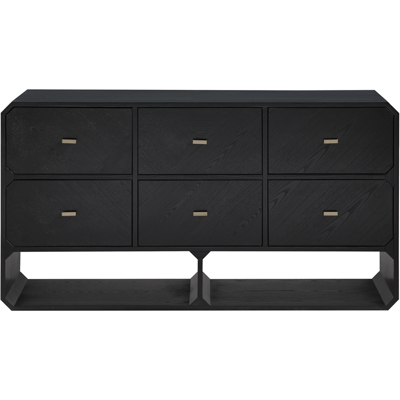 Meridian Furniture Parker Black Ash Veneer Dresser
