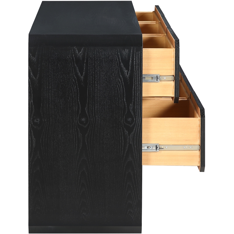 Meridian Furniture Parker Black Ash Veneer Dresser