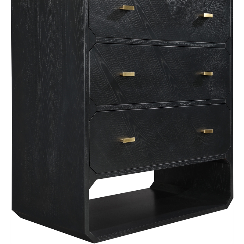 Meridian Furniture Parker Black Ash Veneer Dresser