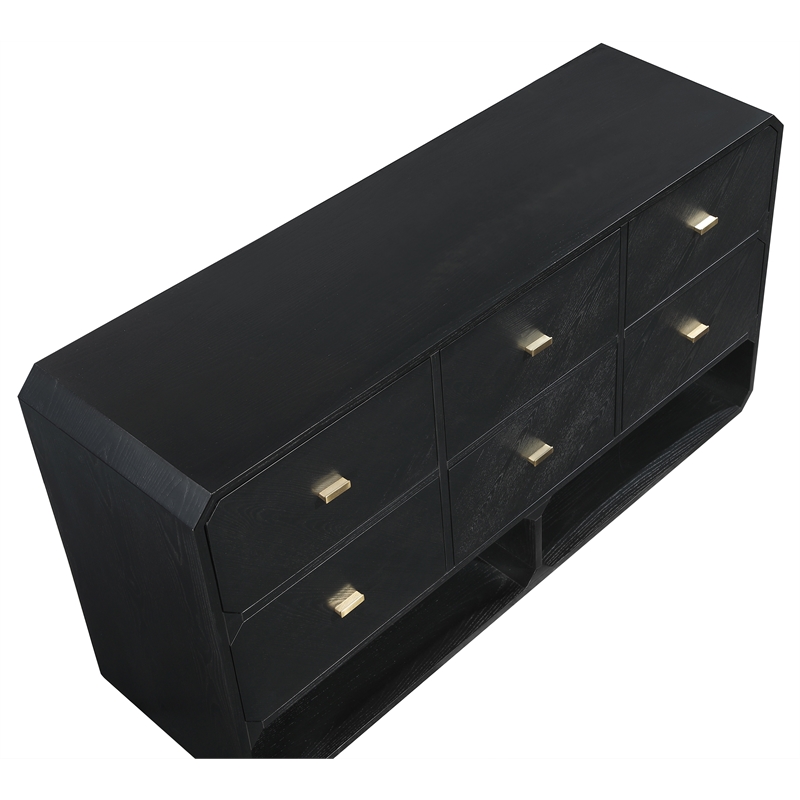 Meridian Furniture Parker Black Ash Veneer Dresser