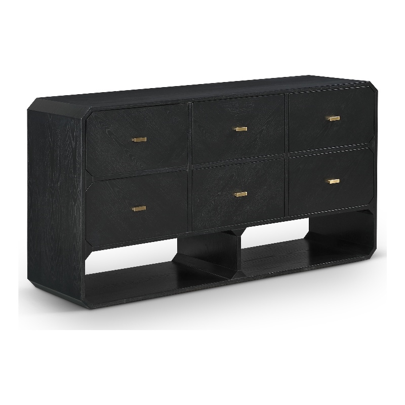 Meridian Furniture Parker Black Ash Veneer Dresser