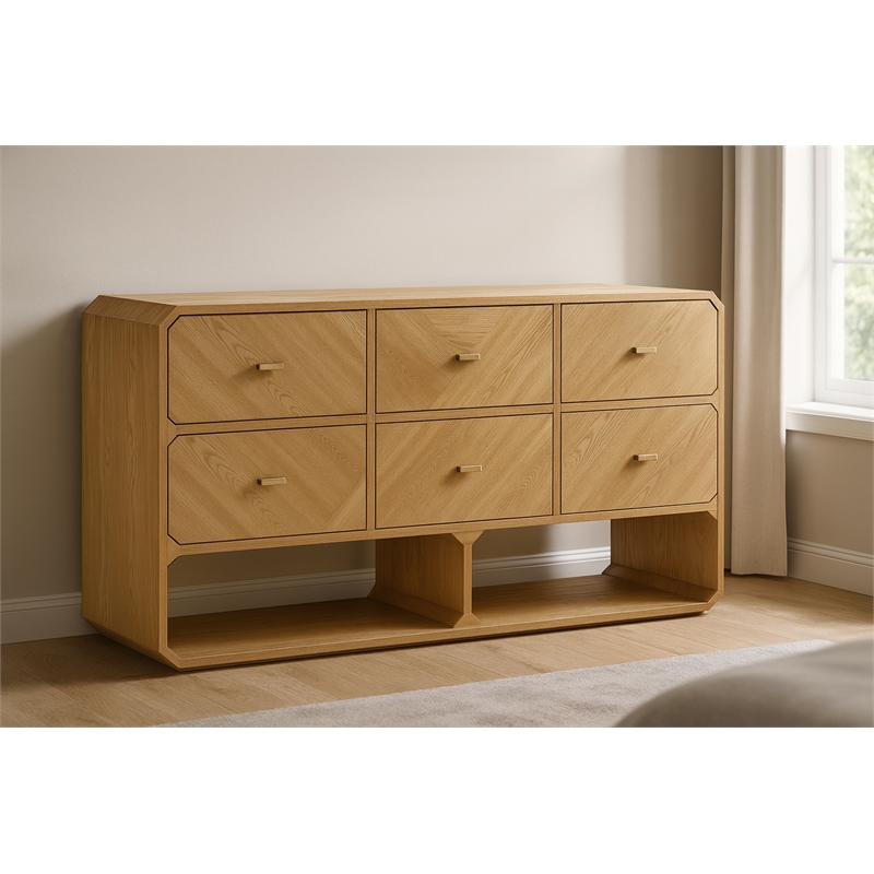 Meridian Furniture Parker Natural Ash Veneer Dresser