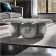 Meridian Furniture Globus Silver Iron Metal Coffee Table