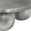 Meridian Furniture Globus Silver Iron Metal Coffee Table