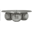Meridian Furniture Globus Silver Iron Metal Coffee Table