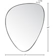 Meridian Furniture Finch Matte Black Iron Metal Frame Mirror