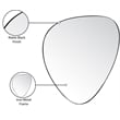 Meridian Furniture Finch Matte Black Iron Metal Frame Mirror