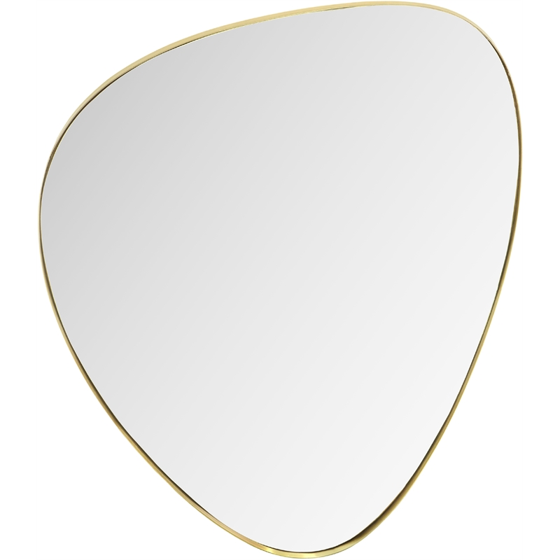 Meridian Furniture Finch Brushed Gold Iron Metal Frame Mirror
