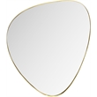 Meridian Furniture Finch Brushed Gold Iron Metal Frame Mirror
