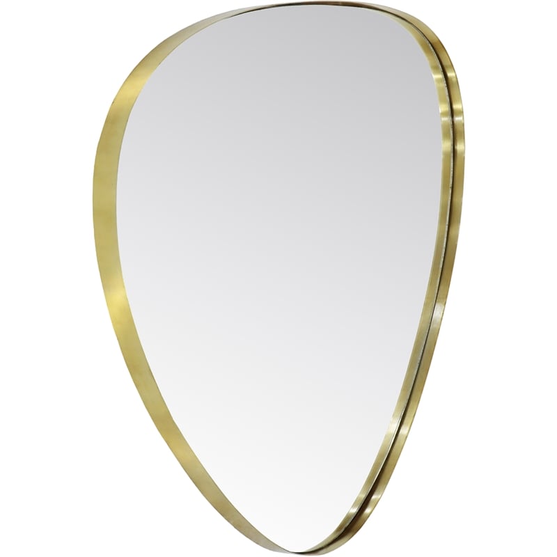 Meridian Furniture Finch Brushed Gold Iron Metal Frame Mirror