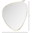 Meridian Furniture Finch Brushed Gold Iron Metal Frame Mirror