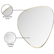 Meridian Furniture Finch Brushed Gold Iron Metal Frame Mirror