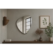 Meridian Furniture Finch Brushed Silver Iron Metal Frame Mirror