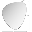Meridian Furniture Finch Brushed Silver Iron Metal Frame Mirror
