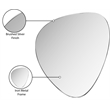 Meridian Furniture Finch Brushed Silver Iron Metal Frame Mirror