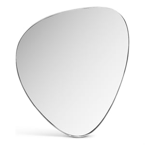 Meridian Furniture Finch Brushed Silver Iron Metal Frame Mirror