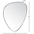 Meridian Furniture Finch Matte Black Iron Metal Frame Mirror