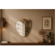 Meridian Furniture Finch Brushed Gold Iron Metal Frame Mirror