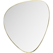 Meridian Furniture Finch Brushed Gold Iron Metal Frame Mirror
