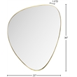 Meridian Furniture Finch Brushed Gold Iron Metal Frame Mirror