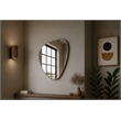 Meridian Furniture Finch Brushed Silver Iron Metal Frame Mirror