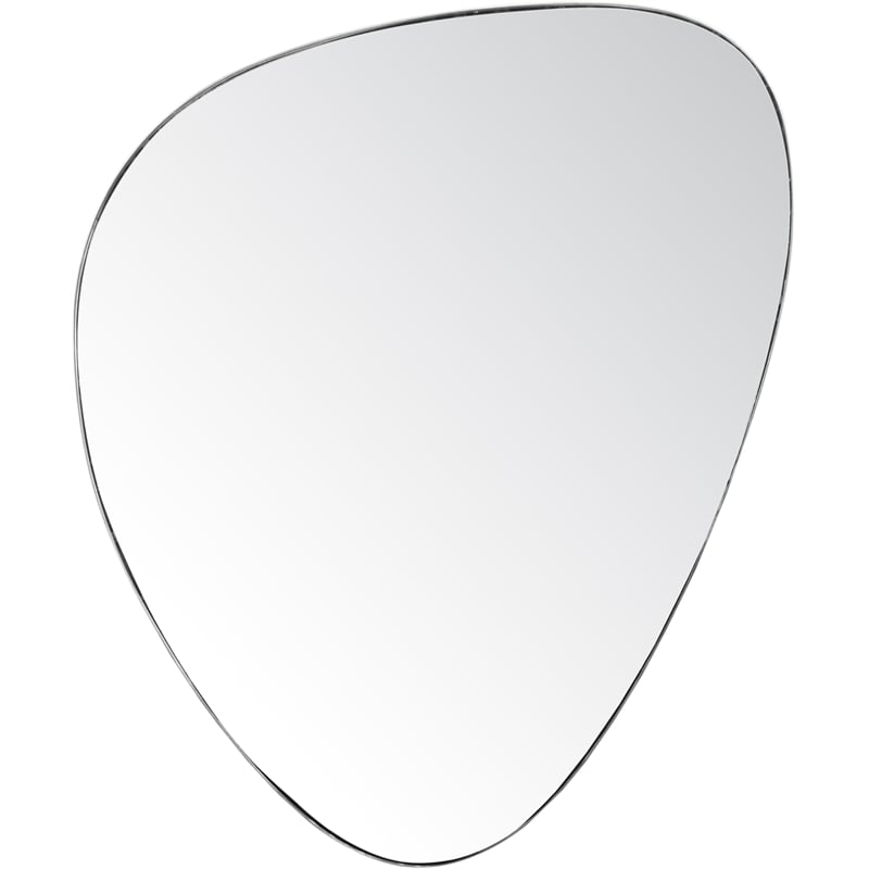 Meridian Furniture Finch Brushed Silver Iron Metal Frame Mirror