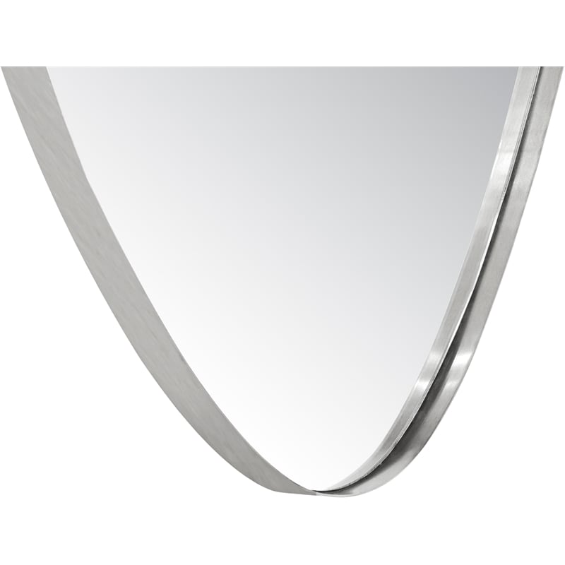 Meridian Furniture Finch Brushed Silver Iron Metal Frame Mirror