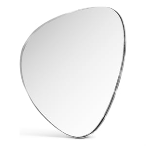 Meridian Furniture Finch Brushed Silver Iron Metal Frame Mirror