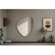Meridian Furniture Finch Brushed Gold Iron Metal Frame Mirror