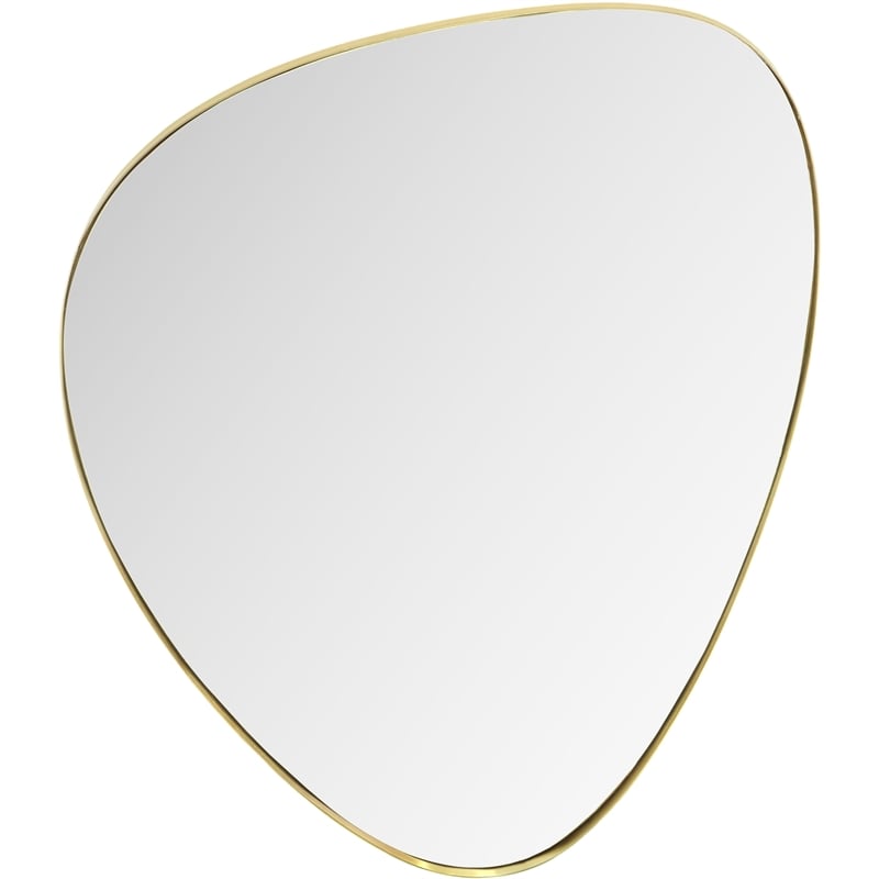 Meridian Furniture Finch Brushed Gold Iron Metal Frame Mirror