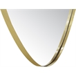 Meridian Furniture Finch Brushed Gold Iron Metal Frame Mirror
