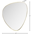 Meridian Furniture Finch Brushed Gold Iron Metal Frame Mirror