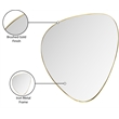 Meridian Furniture Finch Brushed Gold Iron Metal Frame Mirror