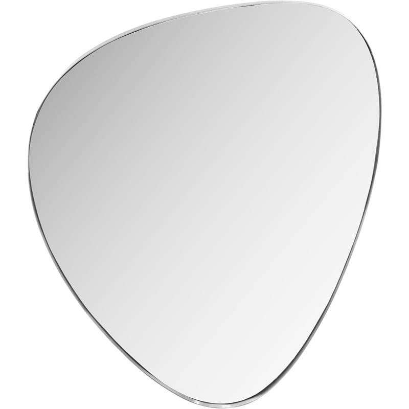 Meridian Furniture Finch Brushed Silver Iron Metal Frame Mirror