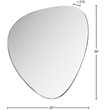 Meridian Furniture Finch Brushed Silver Iron Metal Frame Mirror