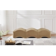 Meridian Furniture Wave Beige Velvet Bench