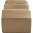 Meridian Furniture Wave Beige Velvet Bench
