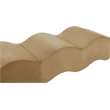 Meridian Furniture Wave Beige Velvet Bench