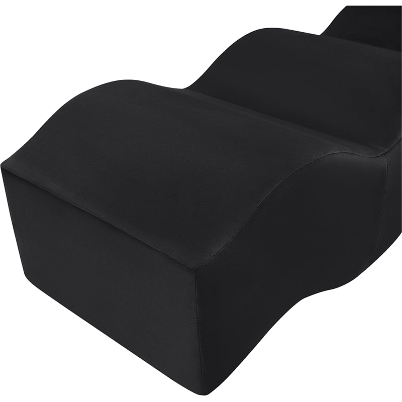Meridian Furniture Wave Black Velvet Bench